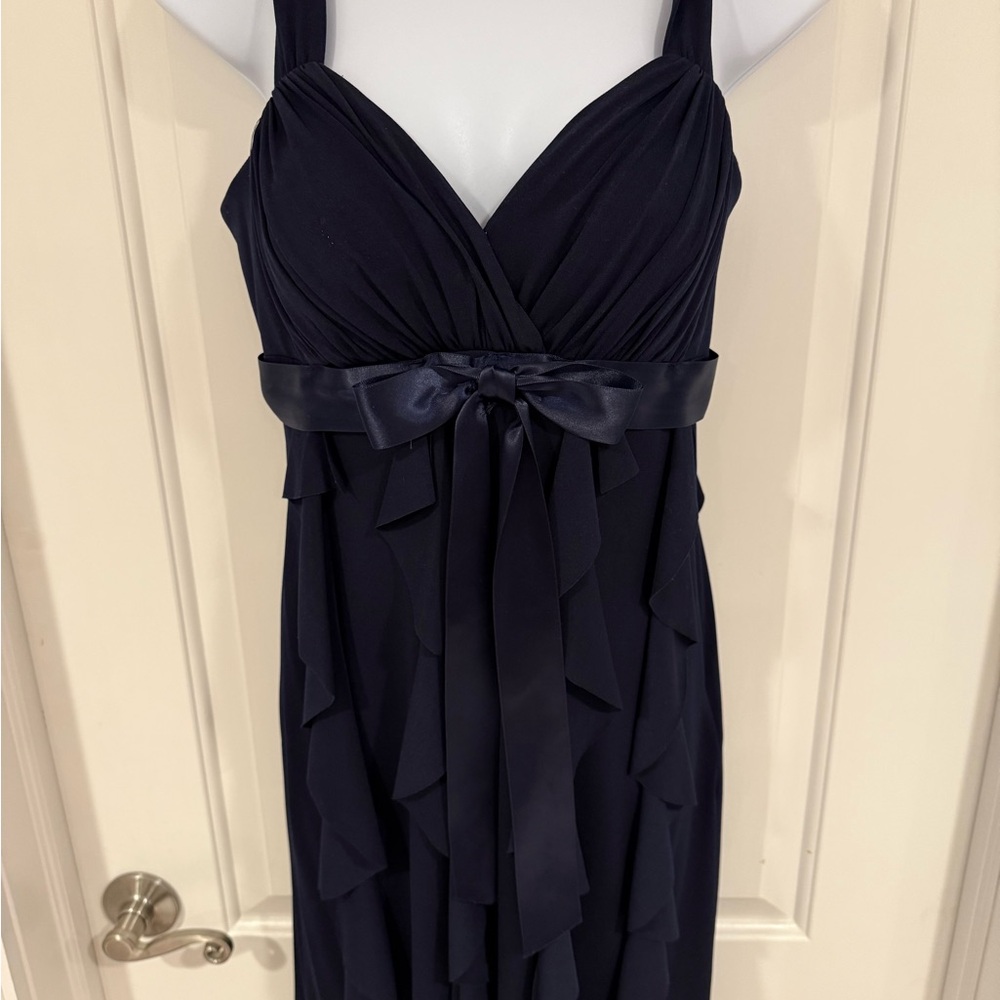 Betsy & Adam Navy Midnight Blue Gown